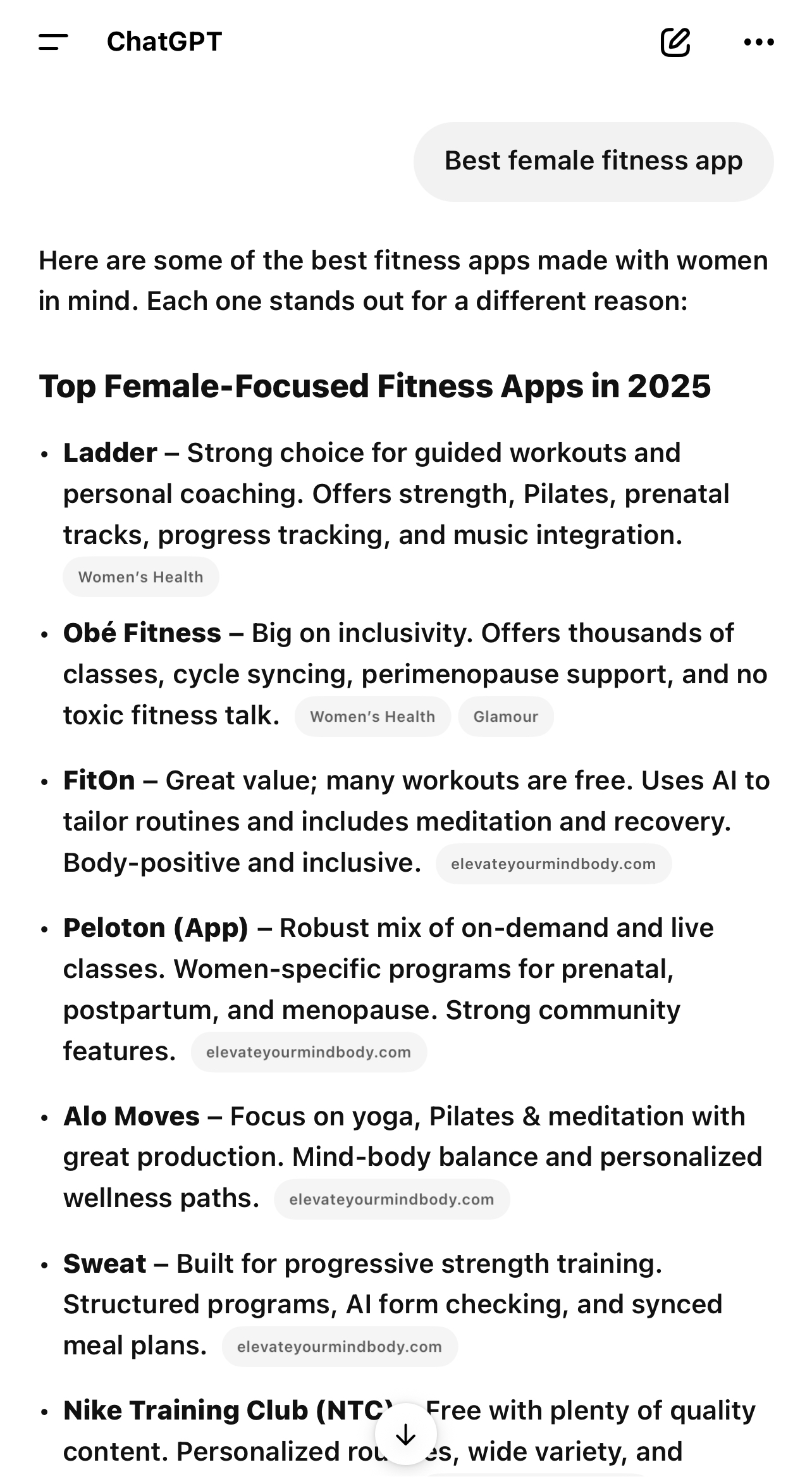 Hills Agency GEO & AEO Optimization for Best Female Fitness App